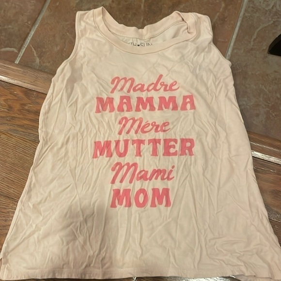 EUC Fifth Sun Light Pink Mom Tank Top Size Medium - Picture 2 of 5